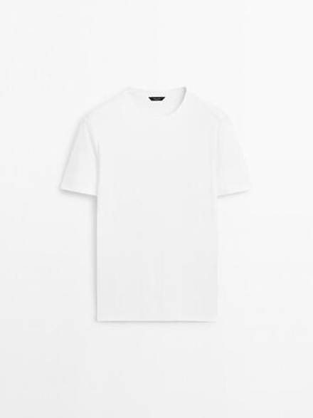 Massimo Dutti Футболка из 100% хлопка, белый