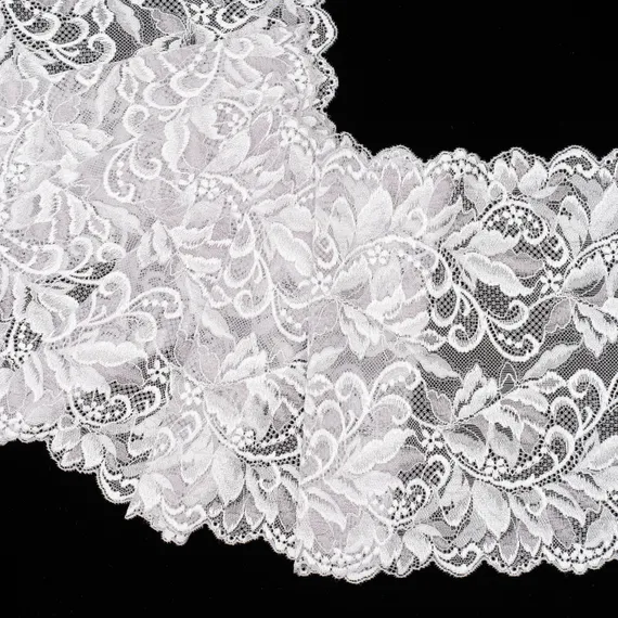 Кружево эластичное серо-лавандовый  22 см, Китай