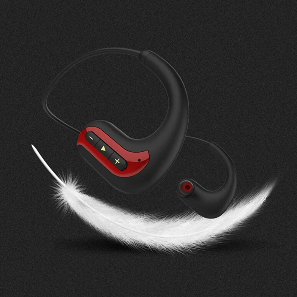 Наушники для спорта POLVCDG IPX8 (красный/черный)