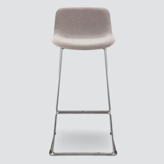 Барный стул Neo Soft 77 см, серый, ножки хром