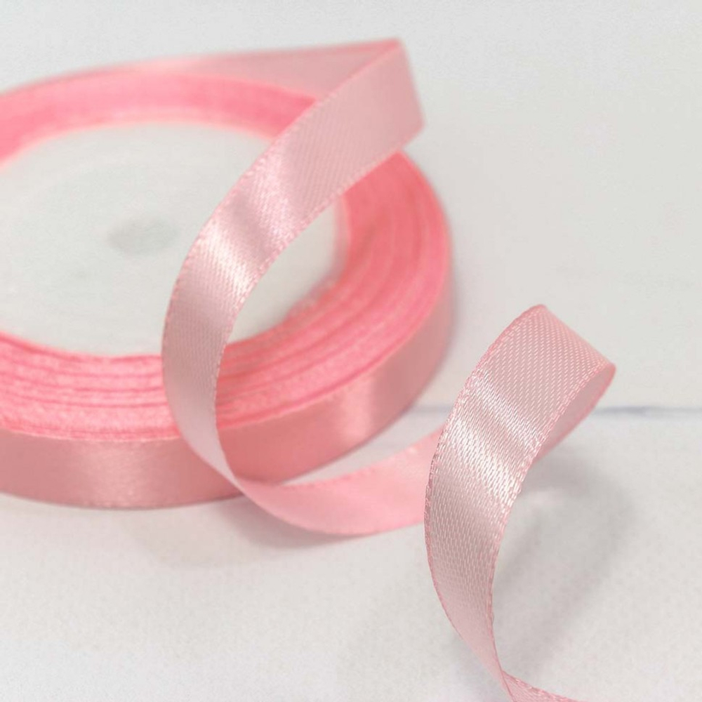 Лента Атласная 1,2см х 28м Сатин (Розовый)