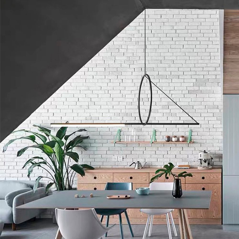 Подвесной светильник SUSPENSION CERCLE ET TRAIT – GRAPHITE SATINE L120