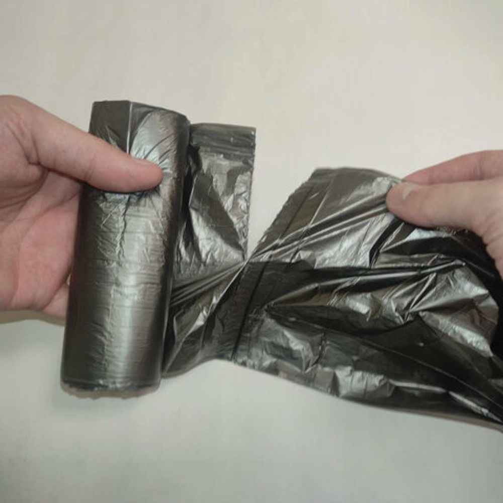 Мешки для мусора 30 л, черные, в рулоне 20 шт., ПНД, 7,3 мкм, 50х60 см, PACLAN "Standard"