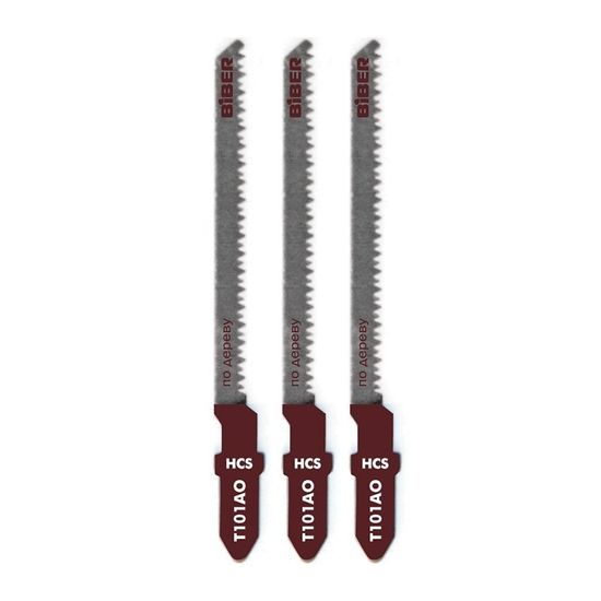 Пилки для лобзика дерево 56/1,4 фигурный чистый рез 3 шт. БИБЕР