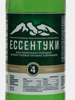Вода газированная Ессентуки №4 минеральная, 1 л