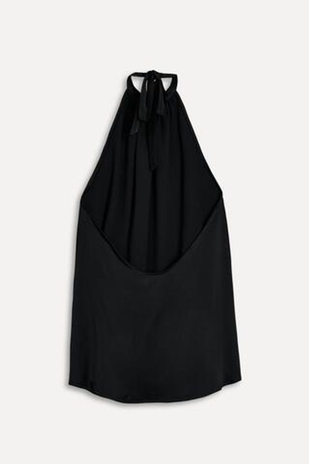 ZARA ТОП С ГОРЛОВИНОЙ ХАЛТЕР И ЗАВЯЗКАМИ — 50TH ANNIVERSARY, ЧЕРНЫЙ