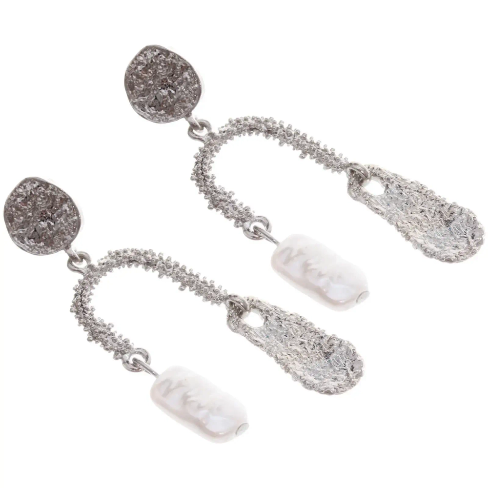 Серьги из гиппоалергенного сплава «АЛЕГРО», цвет серебро и золото, 6,5см