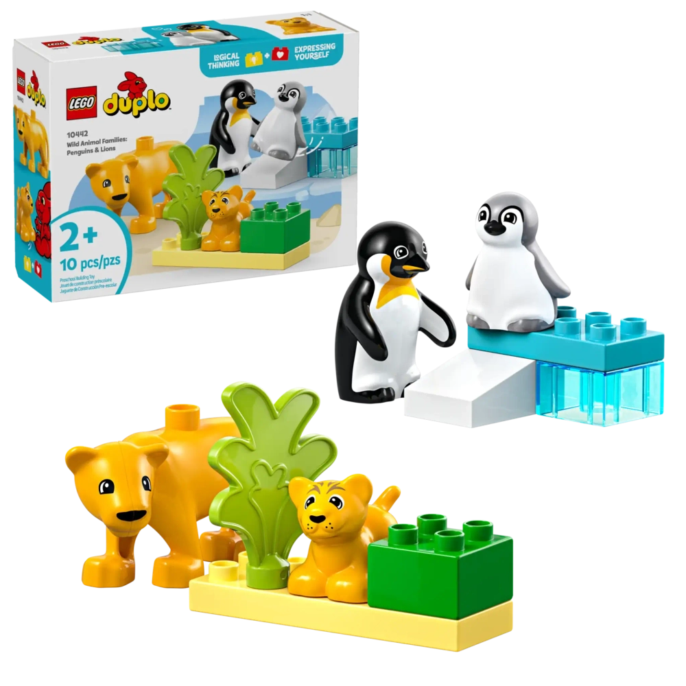 Конструктор LEGO Duplo 10941 Семейства диких животных: Пингвины и львы