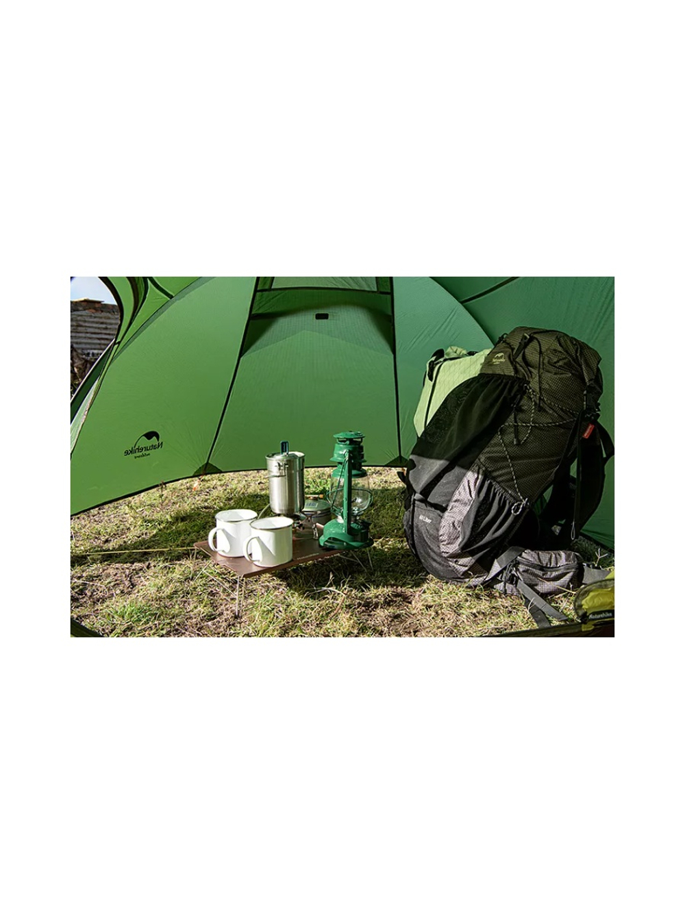 Палатка Naturehike Opalus Si 2-местная, алюминиевый каркас, зеленая
