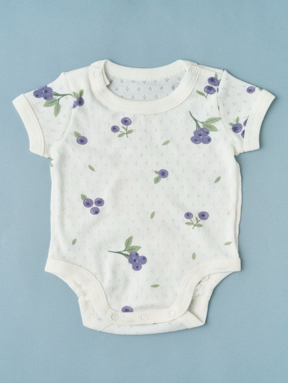 Боди "Голубики" и шортики, Крем/ментоловый