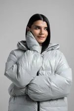Пуховик Alexandra Talalay AW017 светло-серый