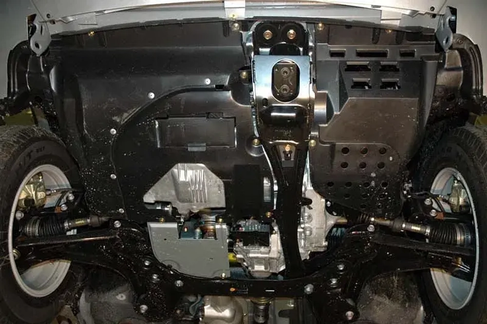 Защита картера двигателя, КПП (2 мм, сталь) для Ford Escape 2007-2012 (сборка г. Чунли, Тайвань) (V = 2.3) Sheriff.08.1533