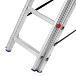 Лестница Сибртех трехсекционная 8 ступеней, алюминиевая