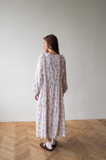 Платье к Элизе для беременных и кормящих, Кремовый с цветами