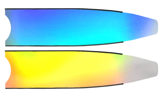 Лопасти Leaderfins Rainbow (чистый карбон) белый борт, без наклейки, 33°