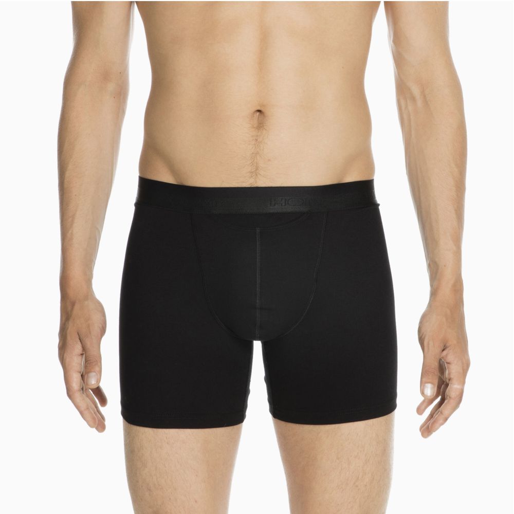 Мужские трусы боксеры удлиненные черные HOM HO1 Long Boxer Briefs HO1 359519_400004