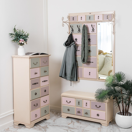 Вешалка настенная Пандора 4 Айвори Акварель