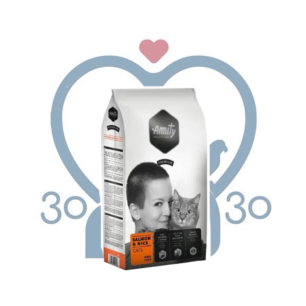 AMITY PREMIUM CATS SALMON & RICE сухой корм для кошек лососем и рисом, 10 кг