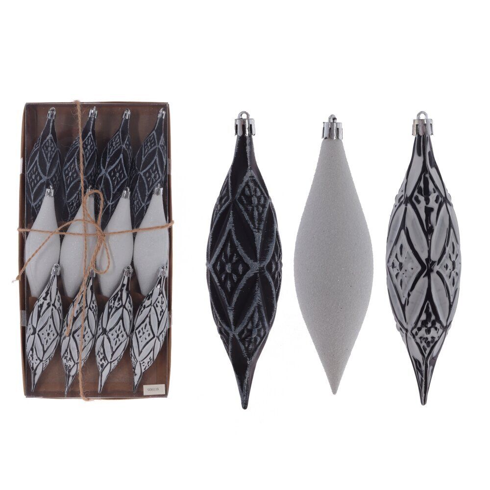 GAEM Набор из 12-ти шт: Украшение новогоднее "Капля", L33 W4 H16 см