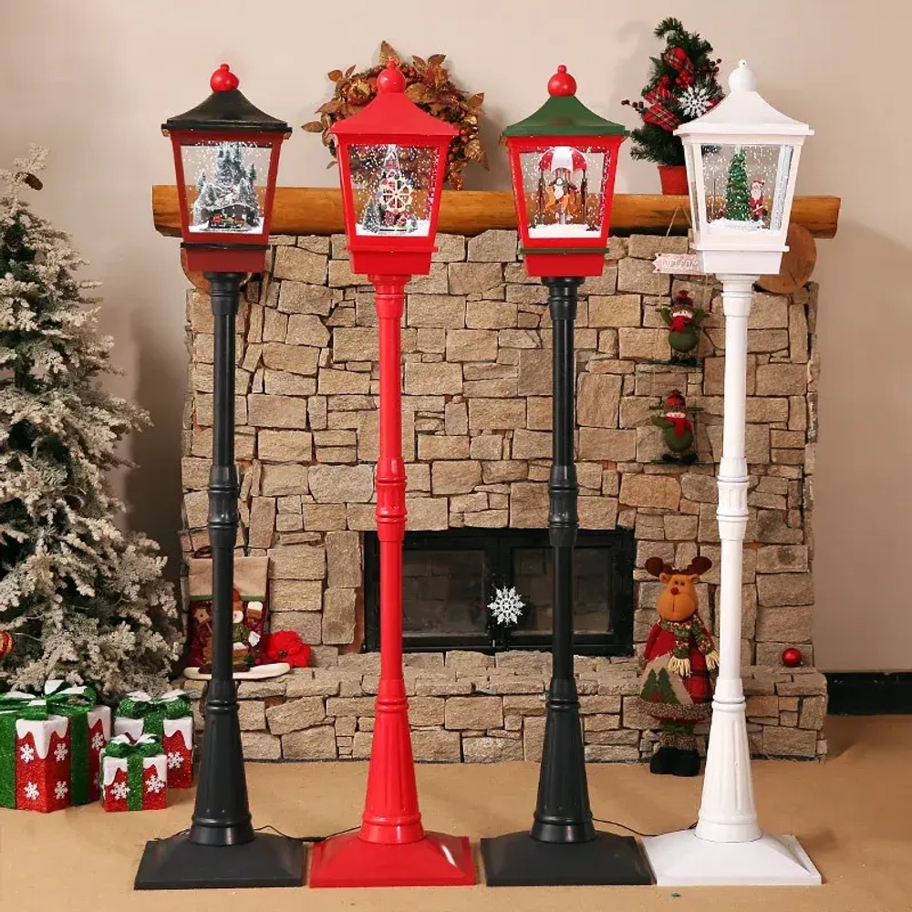 Рождественские уличные , музыкальные , снежные фонари 190 см