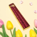 Свечи витые «Звездный блеск» 2шт 15см цвет красный, в подарочной коробке