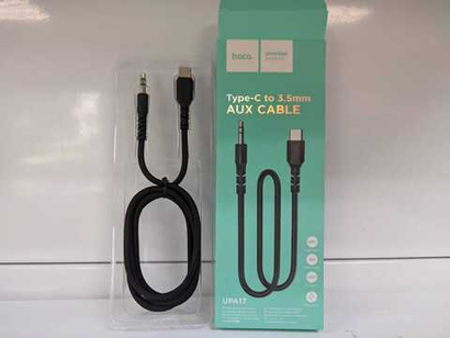 Аудиокабель AUX - Type-C Hoco UPA17 черный 1 м