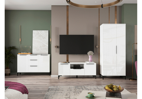 Готовая гостиная Woodville Иадама белый, белый глянец  1