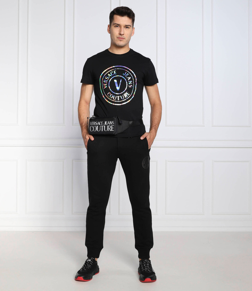 футболка Versace Jeans Couture - черный(73GAHG07CJ00G)