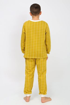 Детская пижама с брюками Горчичная Клетка