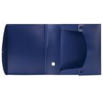 Короб архивный 100мм, пластик, на кнопке, разборный, синий, Brauberg