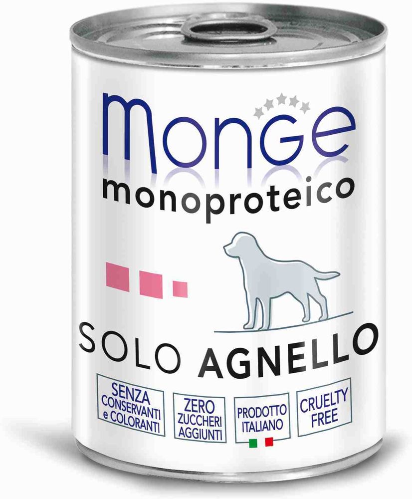 Monge Dog Monoproteico Solo консервы для собак паштет из ягненка 400 г