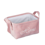 Корзина для хранения "Велюр", Д250 Ш190 В140, розовый