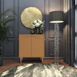 Комод Арт Колор matte Классик Голд с 2 полками Томленый оранжевый матовый