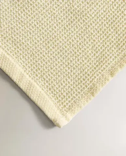 ZARA HOME ВАФЕЛЬНОЕ БАННОЕ ПОЛОТЕНЦЕ, ЖЕЛТЫЙ
