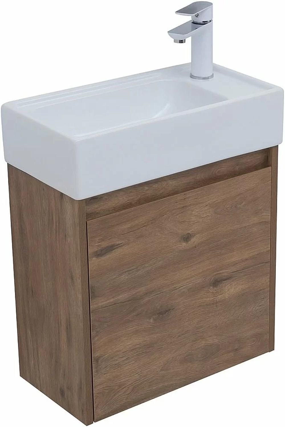 Тумба с раковиной Aquanet Nova Lite 50 с зеркалом, дуб рустикальный