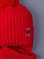 Шапка для девочки осенняя и снуд вязаные