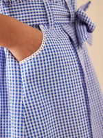 Платье школьное для девочки Next 196-508, Синий, Белый