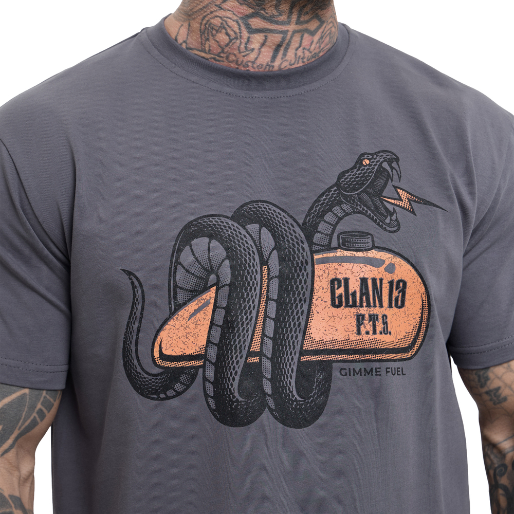 Футболка CLAN13 GASOLIN SNAKE, серый