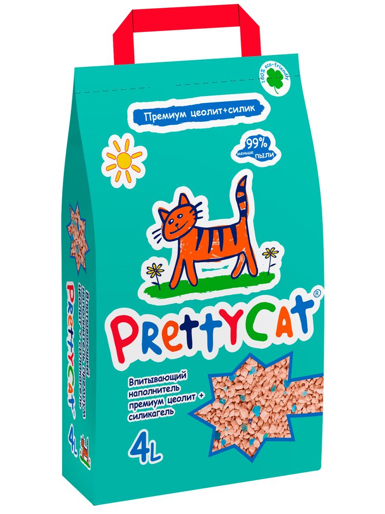Наполнитель PrettyCat впитывающий для кошачьих туалетов Premium 2кг (4л)