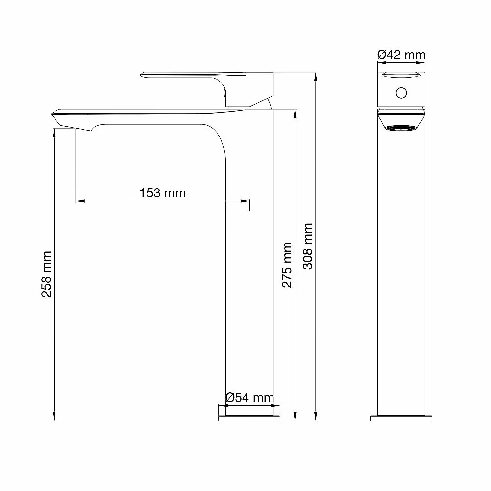 Смеситель для раковины высокий WONZON & WOGHAND BRILLIANT WW-88019079-BG золото брашированное