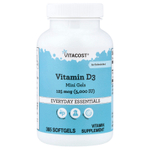 Vitacost, Vitamin D3, Mini Gels, 125 mcg (5,000 IU), 365 Softgels