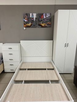 Кровать 1,5 сп МС "Сандра"(Белый лофт)