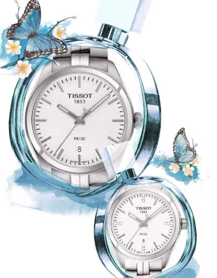 Парные часы TISSOT PR 100: T101.410.11.031.00 и T101.210.11.036.00