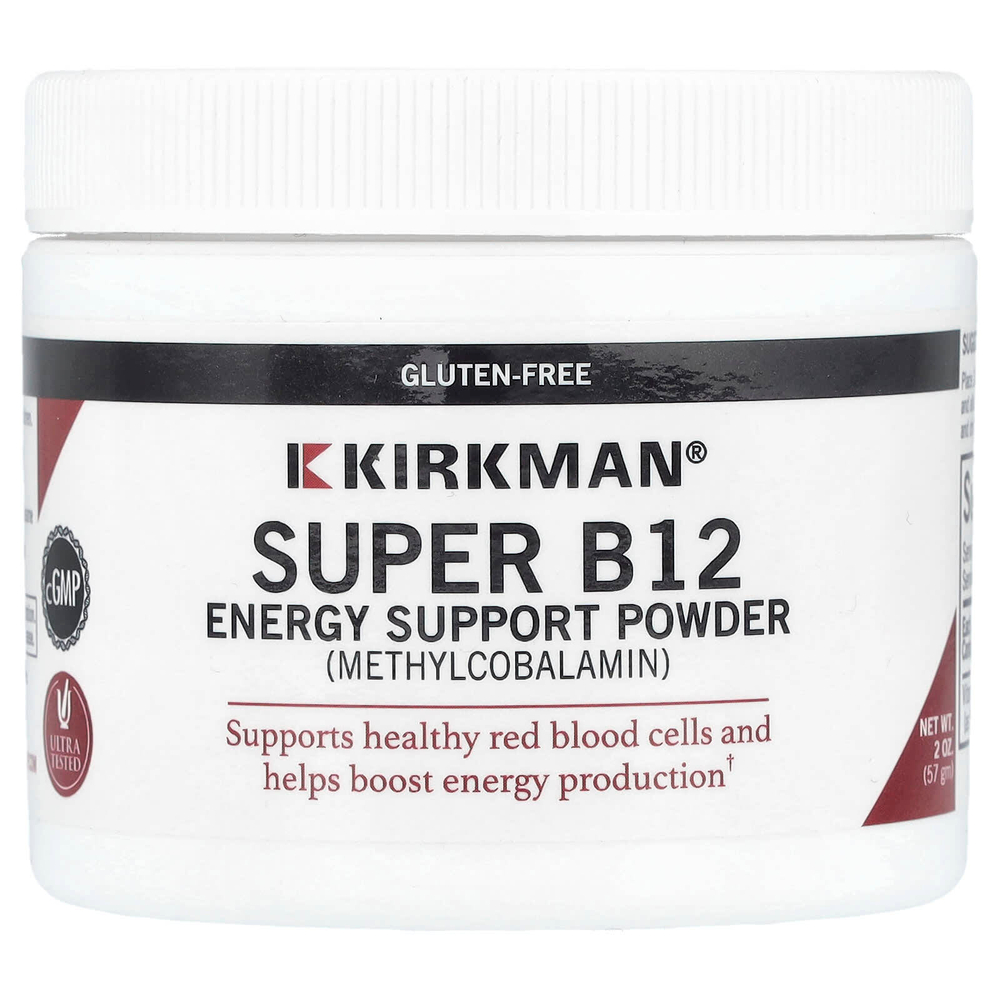 Kirkman Labs, Super B12, порошок для поддержания уровня энергии, 57 г (2 унции)