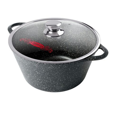 Кастрюля алюминий, антиприг, 2 л, с крыш, Горница, Гранит, к2233аг