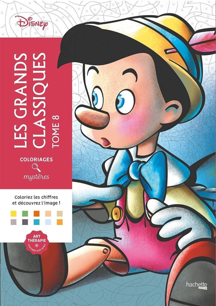 Раскраска по номерам Coloriages mysteres Disney - Les Grands classiques, том8, 128стр. - 2019452405