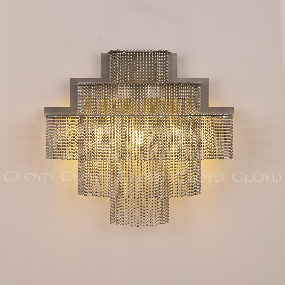 Бра Cloyd ONASSIS W3 / выс. 27 см - хром (арт.20371)