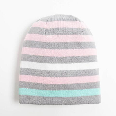 Шапка д/ девочки, цвет серо-розовый. Р-р 48-50. 7724092/А.RGH11766