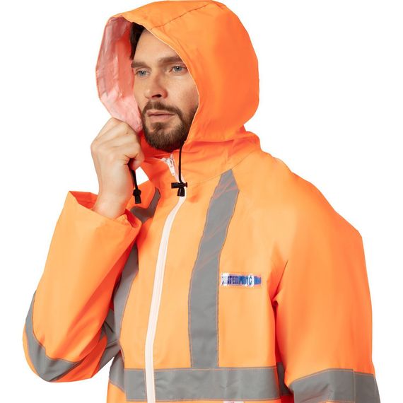 Костюм сигнальный влагозащитный Extra-V-КБР полиэфир с ПВХ покрытием оранжевый с СОП