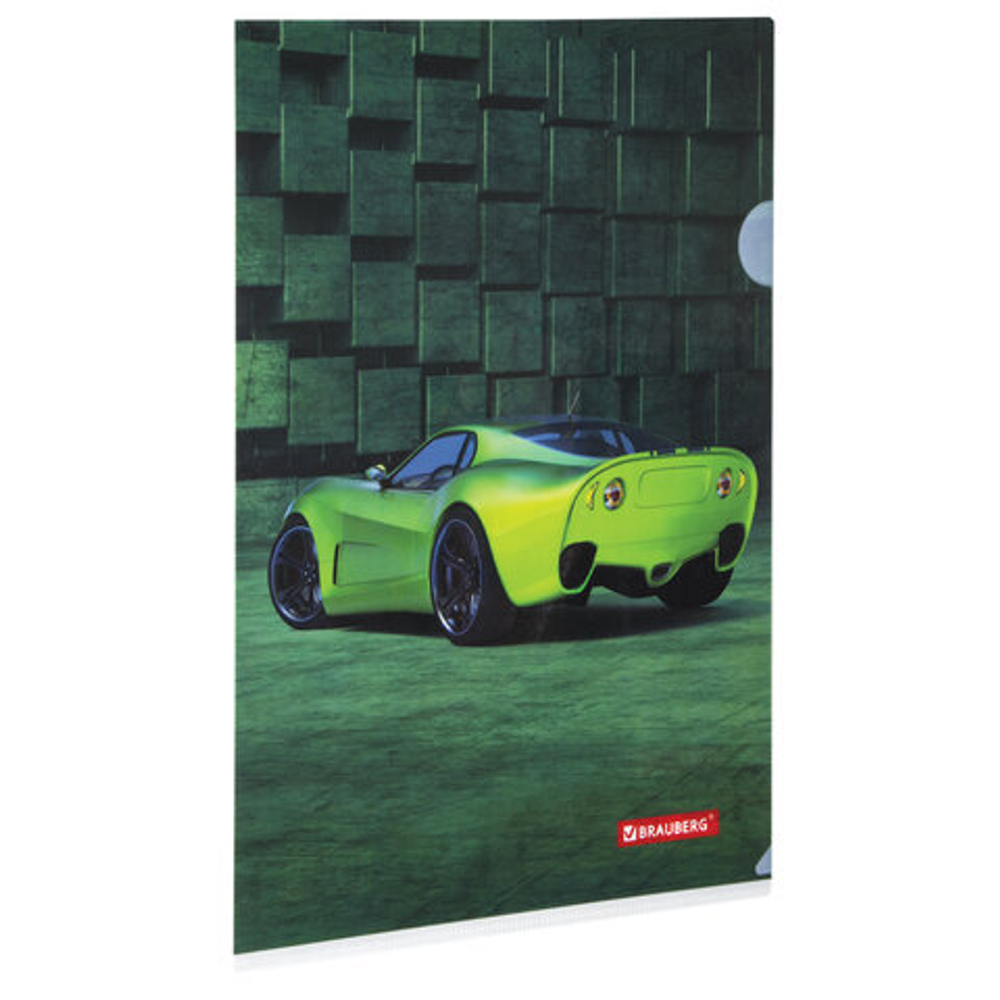 Папка-уголок BRAUBERG «SPORT CAR», А4, 150 мкм, 3 шт. цветная печать, 228044